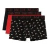 Boxer HOM Hiro Lot De 3 (Noir/Noir Imprimé/Rouge)