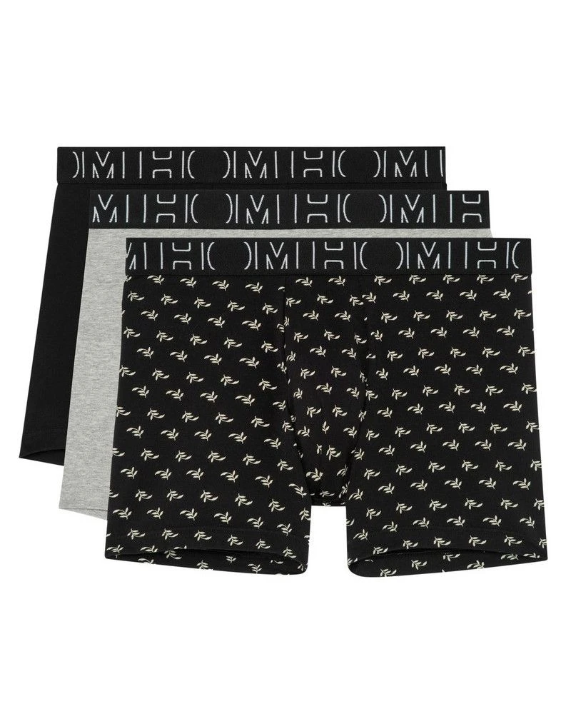 Boxer HOM Rayan Lot De 3 (Noir/Noir Imprimé/Grey) 3 Boxer HOM Rayan Lot De 3 (Noir/Noir Imprimé/Grey)