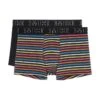 Boxer Ron HOM Lot De 2 (Noir/Stripes)