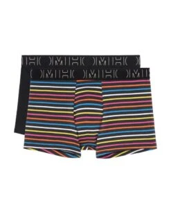 Boxer Ron HOM Lot De 2 (Noir/Stripes)