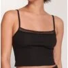 Crop Top Sloggi GO Ribbed (Noir) -Aubade Lingerie Boutique crop top sloggi go ribbed noir