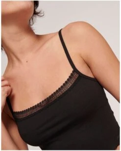 Crop Top Sloggi GO Ribbed (Noir) -Aubade Lingerie Boutique crop top sloggi go ribbed noir 2