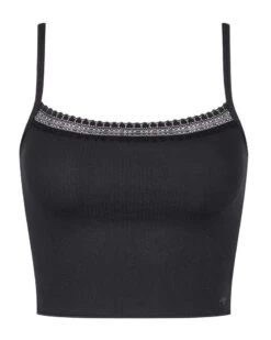Crop Top Sloggi GO Ribbed (Noir) -Aubade Lingerie Boutique crop top sloggi go ribbed noir 4