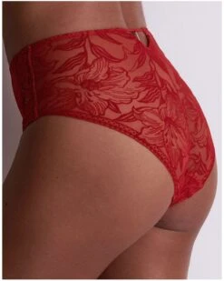 Culotte Haute Aubade Coeur à Corps (Rouge Rebelle) -Aubade Lingerie Boutique culotte haute aubade coeur a corps rouge rebelle 3