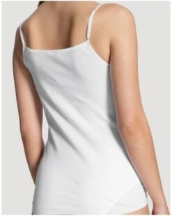 Débardeur Bretelles Spaghettis Calida Feminin Sense 100% Coton (Blanc) -Aubade Lingerie Boutique debardeur bretelles spaghettis calida feminin sense 100 coton blanc 2