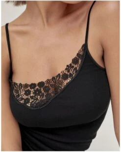 Débardeur Bretelles Spaghettis Calida Feminin Sense 100% Coton (Noir) -Aubade Lingerie Boutique debardeur bretelles spaghettis calida feminin sense 100 coton noir 2