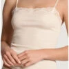 Débardeur Bretelles Spaghettis Calida Richesse Lace Laine & Soie (Light Ivory)