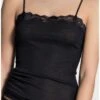Débardeur Bretelles Spaghettis Calida Richesse Lace Laine & Soie (Noir) 2 Débardeur Bretelles Spaghettis Calida Richesse Lace Laine & Soie (Noir) -Aubade Lingerie Boutique debardeur bretelles spaghettis calida richesse lace laine soie noir