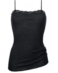 Débardeur Bretelles Spaghettis Calida Richesse Lace Laine & Soie (Noir) -Aubade Lingerie Boutique debardeur bretelles spaghettis calida richesse lace laine soie noir 2