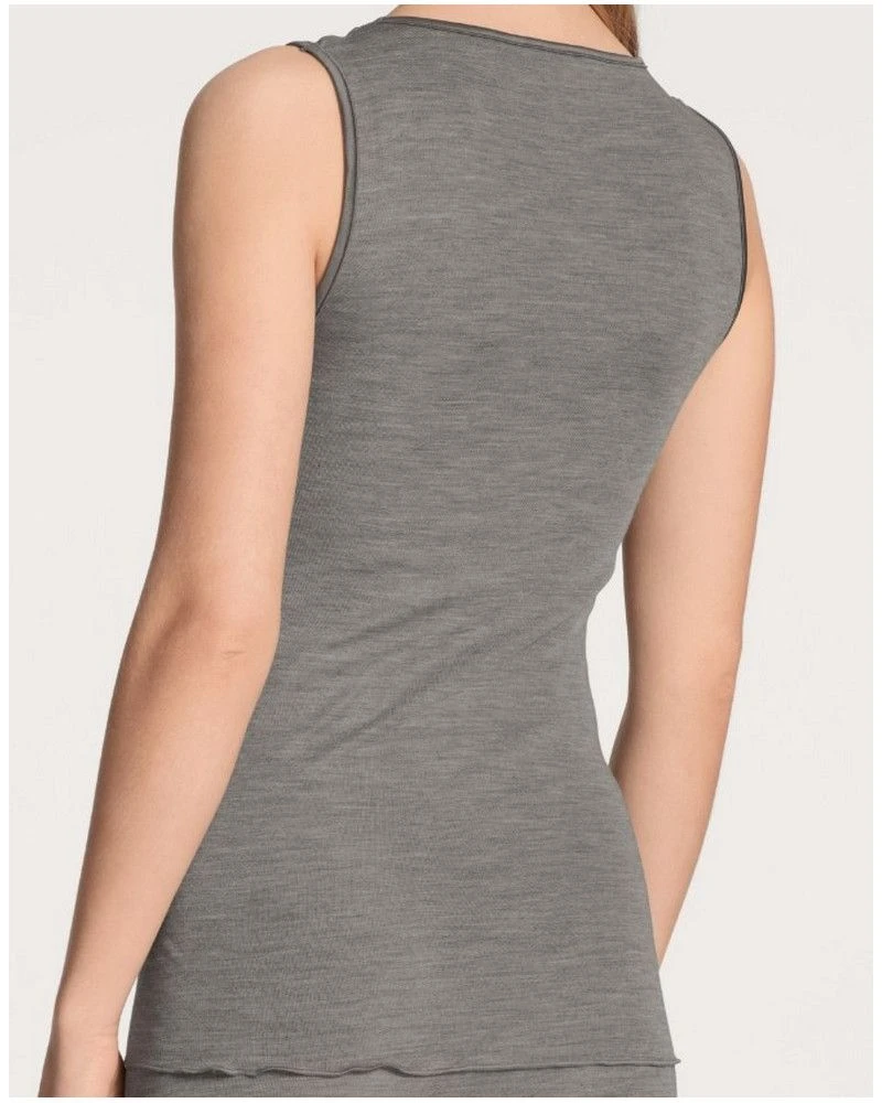 Débardeur Calida True Confidence Laine & Soie (Platin Melé) 4 Débardeur Calida True Confidence Laine & Soie (Platin Melé) – Image 2