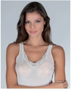 Débardeur Dentelle Moretta En 100% Soie 6129