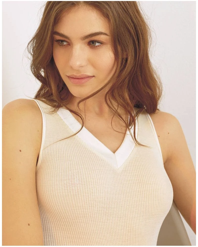 Débardeur Oscalito Plissé Bord Satin 4247 (Champagne) 3 Débardeur Oscalito Plissé Bord Satin 4247 (Champagne)