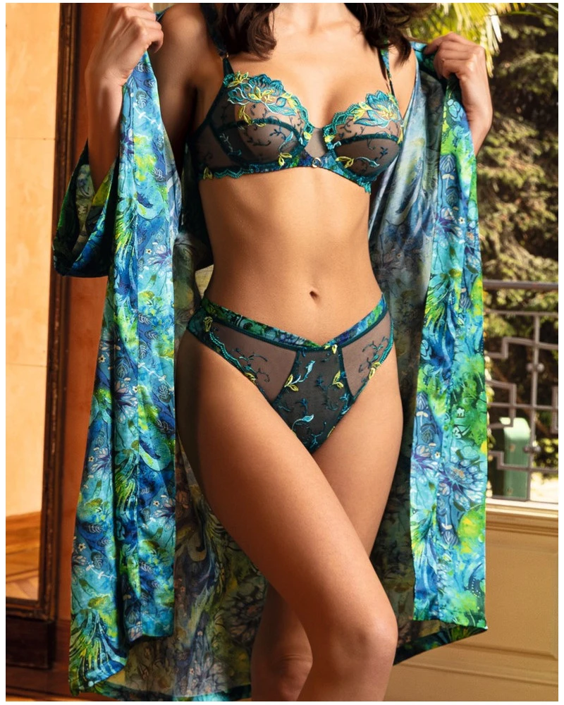 Déshabillé Lise Charmel Grâce Aquatique (Floral Aqua) 3 Déshabillé Lise Charmel Grâce Aquatique (Floral Aqua)