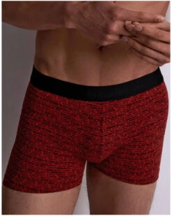 Duo Boxers Aubade Men Lot De 2 (Love Letters Rouge/Uni Noir) -Aubade Lingerie Boutique duo boxers aubade men lot de 2 love letters rougeuni noir 1