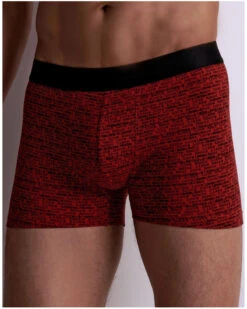 Duo Boxers Aubade Men Lot De 2 (Love Letters Rouge/Uni Noir) -Aubade Lingerie Boutique duo boxers aubade men lot de 2 love letters rougeuni noir 2