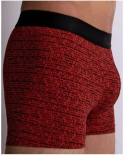 Duo Boxers Aubade Men Lot De 2 (Love Letters Rouge/Uni Noir) -Aubade Lingerie Boutique duo boxers aubade men lot de 2 love letters rougeuni noir 3