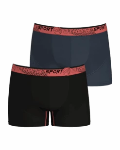 Lot De 2 Boxers Athena Running (Noir - Gris) -Aubade Lingerie Boutique lot de 2 boxers athena running noir gris 1