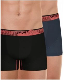 Lot De 2 Boxers Athena Running (Noir - Gris)