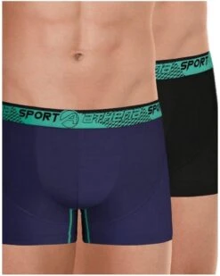 Lot De 2 Boxers Athena Running (Noir - Marine)