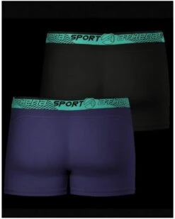 Lot De 2 Boxers Athena Running (Noir - Marine) -Aubade Lingerie Boutique lot de 2 boxers athena running noir marine 3