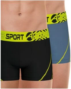 Lot De 2 Boxers Athena Sport Air Performance (Noir/Poivre)