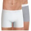 Lot De 2 Boxers Eminence Tailor (Blanc/gris Chiné)
