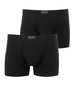 Lot De 2 Boxers Massana Ceinture Enrobée (Noir)