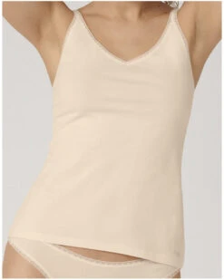 Lot De 2 Débardeurs Bretelles Spaghettis Sloggi GO (Coton Bio) Poudré -Aubade Lingerie Boutique lot de 2 debardeurs bretelles spaghettis sloggi go coton bio poudre 1