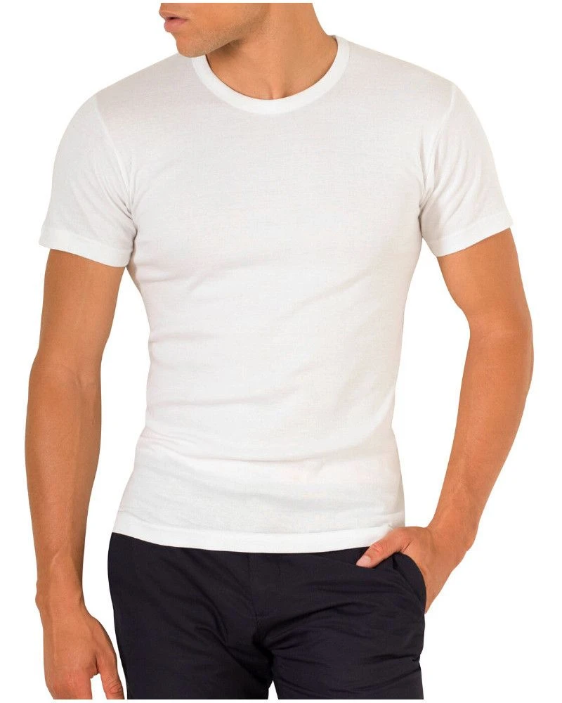 Lot De 2 T-shirts Col Rond Athena 100% Coton Bio (Blanc) 4 Lot De 2 T-shirts Col Rond Athena 100% Coton Bio (Blanc) – Image 2