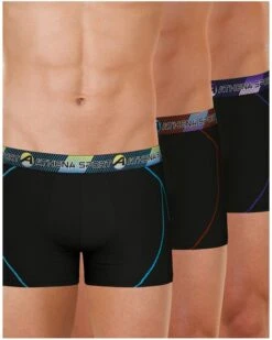 Lot De 3 Boxers Athena Training (Noir Imprimé)