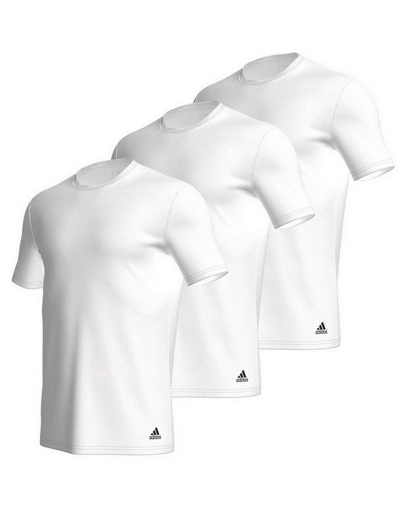 Lot De 3 T-shirt Adidas 100% Cotton (Blanc) 3 Lot De 3 T-shirt Adidas 100% Cotton (Blanc)