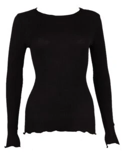 Maillot De Corps Col Rond Laine & Soie Oscalito 3446R (Noir) -Aubade Lingerie Boutique maillot de corps col rond laine soie oscalito 3446r noir 2