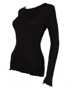 Maillot De Corps Col Rond Laine & Soie Oscalito 3446R (Noir) -Aubade Lingerie Boutique maillot de corps col rond laine soie oscalito 3446r noir 3