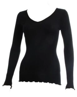 Maillot De Corps Col V Oscalito 3486 Laine Et Soie (Noir) 9 Maillot De Corps Col V Oscalito 3486 Laine Et Soie (Noir) -Aubade Lingerie Boutique maillot de corps col v oscalito 3486 laine et soie noir 3