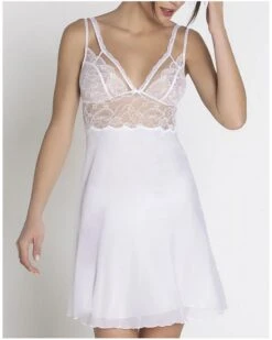 Nuisette Charme Lise Charmel Féérie Couture (Blanc) -Aubade Lingerie Boutique nuisette charme lise charmel feerie couture blanc 2