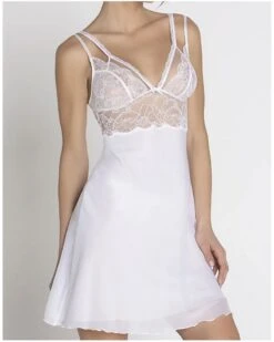 Nuisette Charme Lise Charmel Féérie Couture (Blanc) -Aubade Lingerie Boutique nuisette charme lise charmel feerie couture blanc 3
