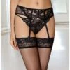 Porte-jarretelles Lise Charmel Dressing Floral (Noir) -Aubade Lingerie Boutique porte jarretelles lise charmel dressing floral noir