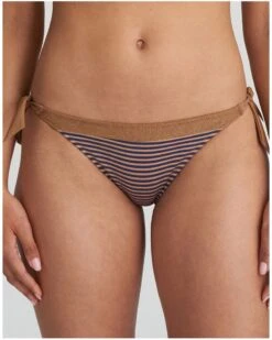 Slip De Bain Taille Basse à Ficelles Marie Jo Bain Saturna (Ocean Bronze)