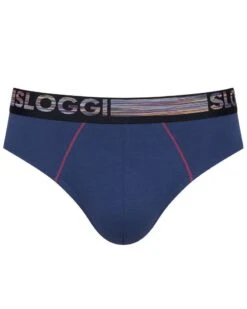 Slip Midi GO ABC Natural Sloggi For Men Lot De 2 (Blue-Dark Comb) -Aubade Lingerie Boutique slip midi go abc natural sloggi for men lot de 2 blue dark comb 4