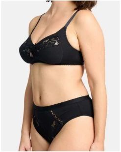 Slip Sans Complexe Coton D'arum (Noir) 9 Slip Sans Complexe Coton D'arum (Noir) -Aubade Lingerie Boutique slip sans complexe coton d arum noir 3