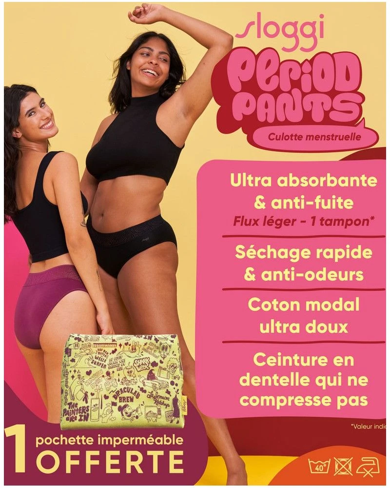 Slip Tai Menstruel Light Sloggi Period Pants (Noir) 6 Slip Tai Menstruel Light Sloggi Period Pants (Noir) – Image 4