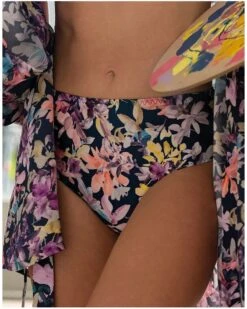 Slip Taille Haute Antigel Mille Pétales (Pétales Aquarelle) -Aubade Lingerie Boutique slip taille haute antigel mille petales petales aquarelle 1