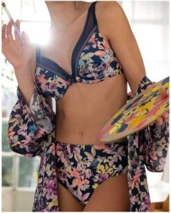 Slip Taille Haute Antigel Mille Pétales (Pétales Aquarelle) -Aubade Lingerie Boutique slip taille haute antigel mille petales petales aquarelle 2