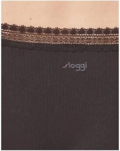 Slips Tai (Lot De 2) Coton Bio Sloggi GO Ribbed (Noir) -Aubade Lingerie Boutique slips tai lot de 2 coton bio sloggi go ribbed noir 3