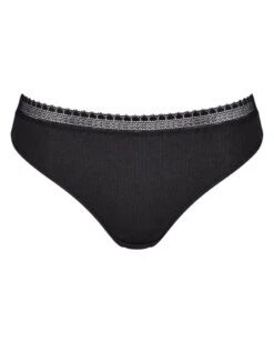 Slips Tai (Lot De 2) Coton Bio Sloggi GO Ribbed (Noir) -Aubade Lingerie Boutique slips tai lot de 2 coton bio sloggi go ribbed noir 4