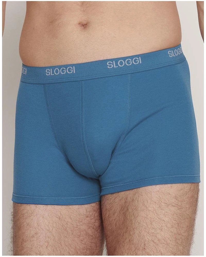 Sloggi For Men Boxer Basic (Mykonos Blue) 3 Sloggi For Men Boxer Basic (Mykonos Blue)