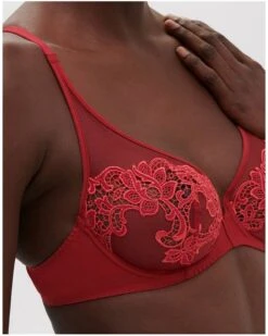Simone Perele Soutien-gorge Armatures Décolleté Plongeant Simone Pérèle Saga (Lipstick) -Aubade Lingerie Boutique soutien gorge armatures decollete plongeant simone perele saga lipstick 2
