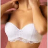 Soutien-gorge Bandeau à Bretelles Amovibles Lise Charmel Féérie Couture (Blanc) -Aubade Lingerie Boutique soutien gorge bandeau a bretelles amovibles lise charmel feerie couture blanc