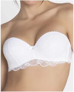 Soutien-gorge Bandeau à Bretelles Amovibles Lise Charmel Féérie Couture (Blanc) -Aubade Lingerie Boutique soutien gorge bandeau a bretelles amovibles lise charmel feerie couture blanc 2