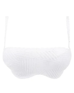 Soutien-gorge Bandeau Bretelles Amovibles Antigel Tressage Graphic (Tressage Blanc) -Aubade Lingerie Boutique soutien gorge bandeau bretelles amovibles antigel tressage graphic tressage blanc 2